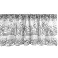 thumbnail image 1 of Ambesonne Forest Valance Pack of 2, Squirrels Eating Nuts Image, 54"X12", Charcoal Grey and White, 1 of 4