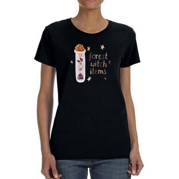Forest Witch Items Shaped T-Shirt Women -Image by Shutterstock, Female Small
