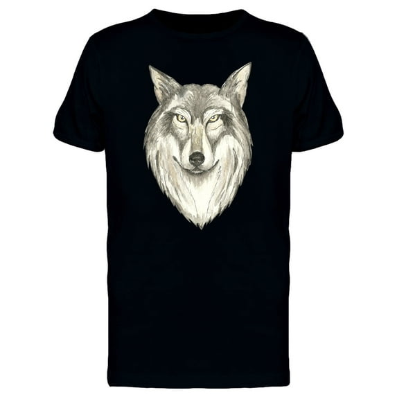 Forest Wolf Portrait Pencil Art Tee Men's -Image by Shutterstock