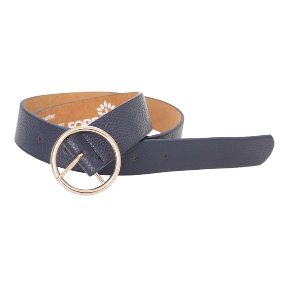 Forest Womens Circle Buckle Leather Belt