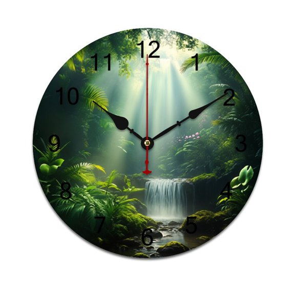 Forest Word Saying Big Wall Clock Home Decor Art Watch Living Room Gift 10in