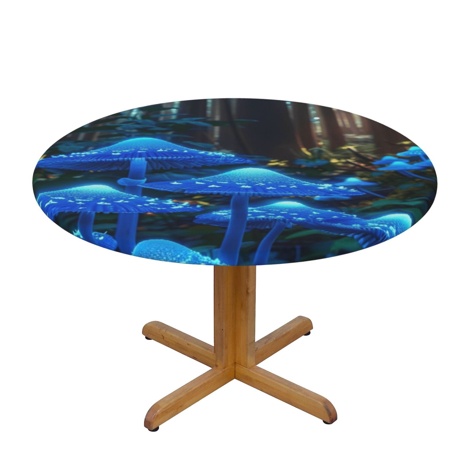Forest bioluminescence s & Round Table Cloths Waterproof, Table for