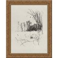 thumbnail image 1 of Forest edge 24x20 Gold Ornate Wood Framed Canvas Art by Isaac Levitan, 1 of 2