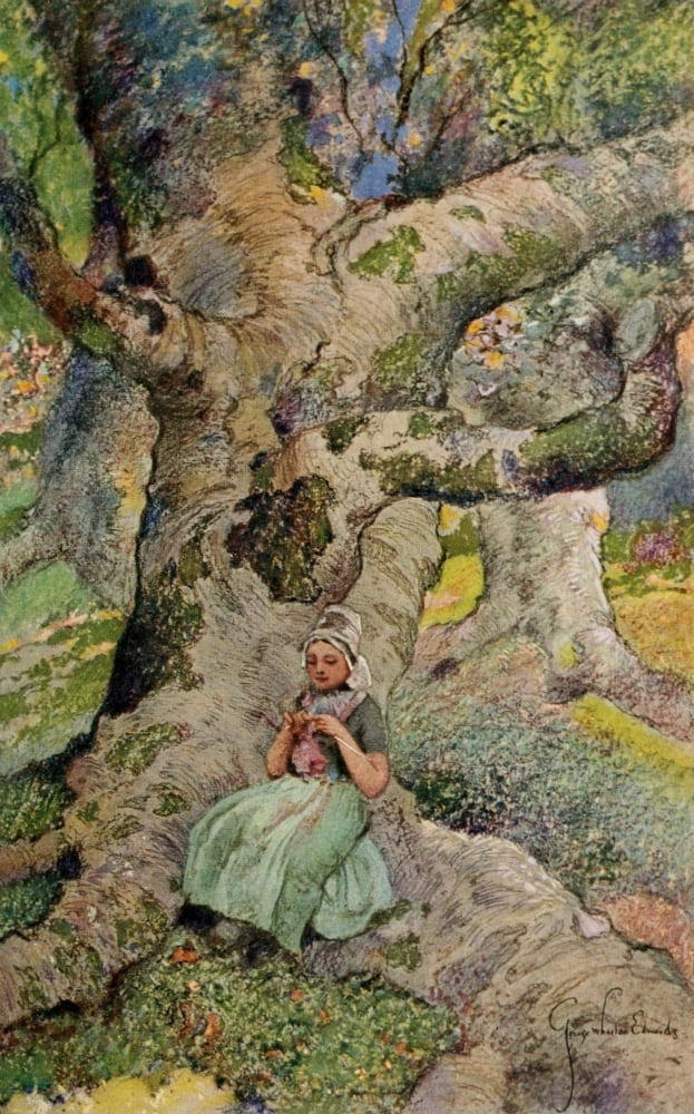 Forest of Arden 1914 A maid of the forest Canvas Art - G Wharton Edwards (18 x 24)
