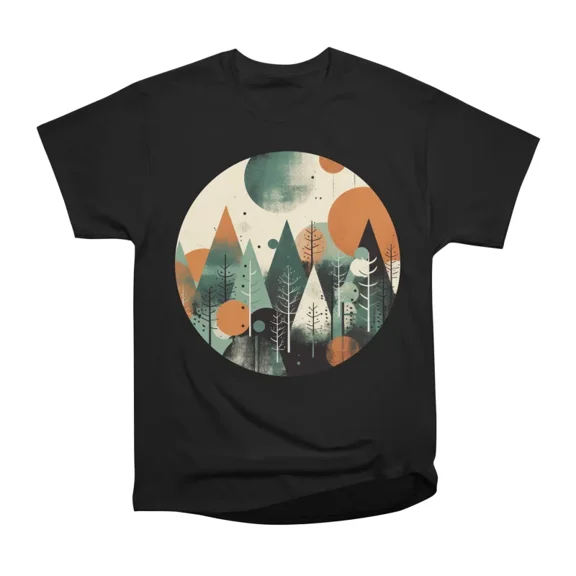 ForestInspired Geometric Abstract Hipster Wanderlust T-Shirt Tee Gift For Him Merch For He