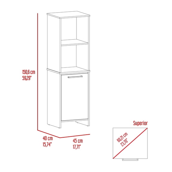 Forester 1-Shelf Pantry Cabinet White