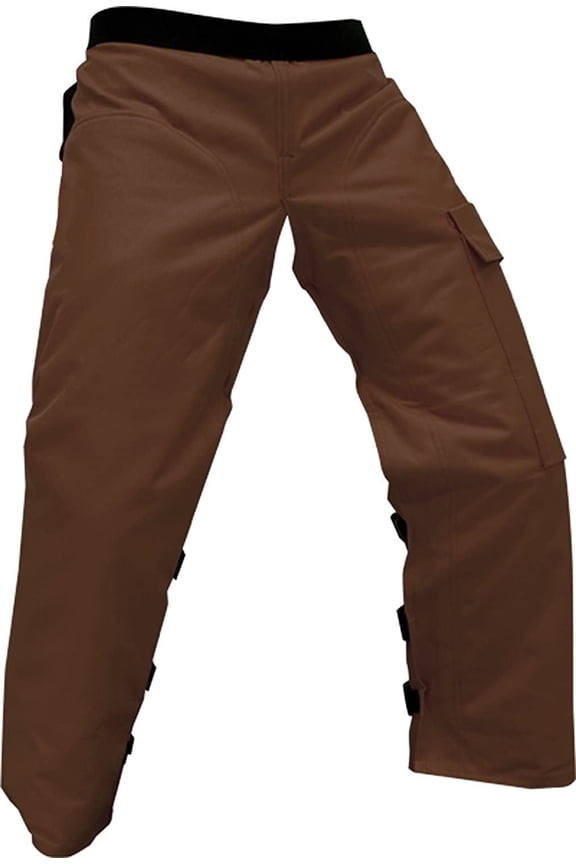 Adjustable Chainsaw Apron Chaps with Pocket, Brown