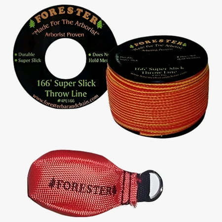 Forester Arborist 3/16 in x 166 ft Orange 100% Polyester Slick Throw Rope, 2 Piece