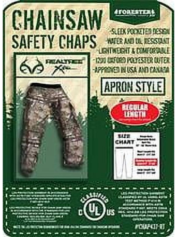 Chainsaw Apron Chaps with Pocket, Real Tree (Regular)