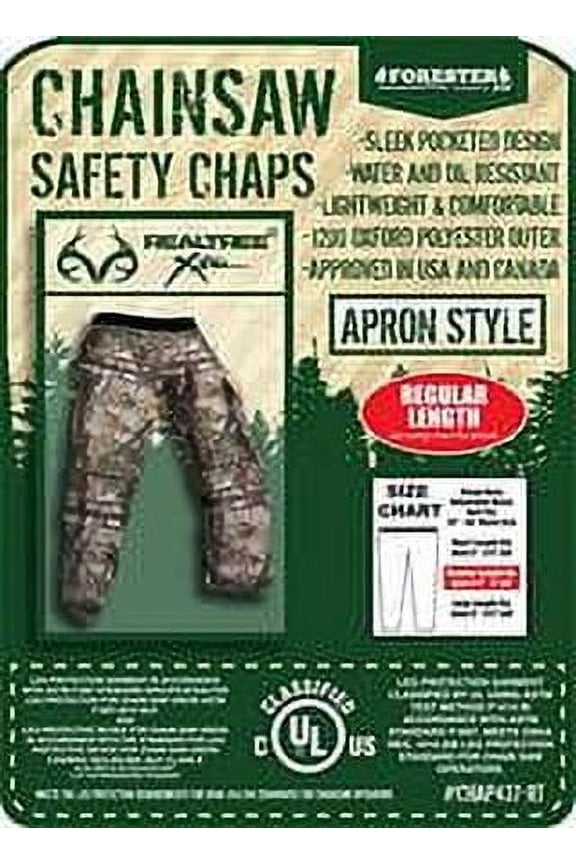Chainsaw Apron Chaps with Pocket, Real Tree (Regular)