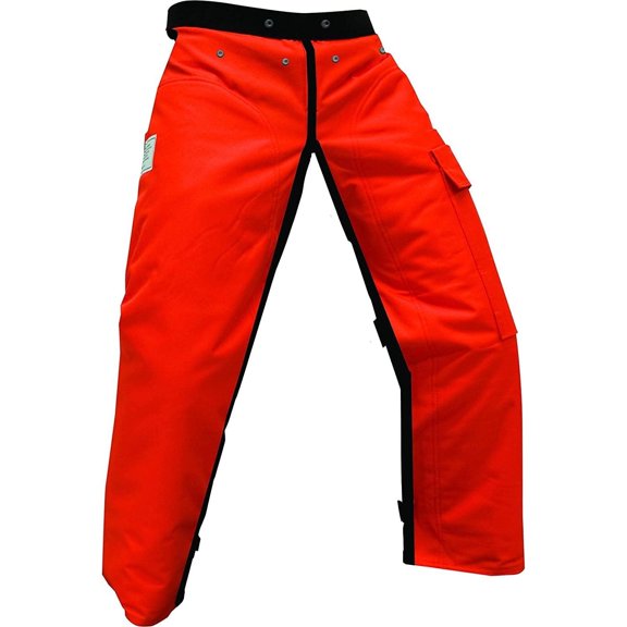 Forester Chainsaw Safety Chaps with Pocket, Apron Style (37", Orange)