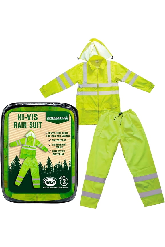 Class 3 Hi Vis Green Rain Suit (Medium)