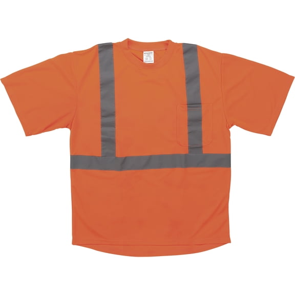 Forester Men's Class 2 High Visibility Short Sleeve T-Shirt, Orange, 2XL, Model# 009051O-2X