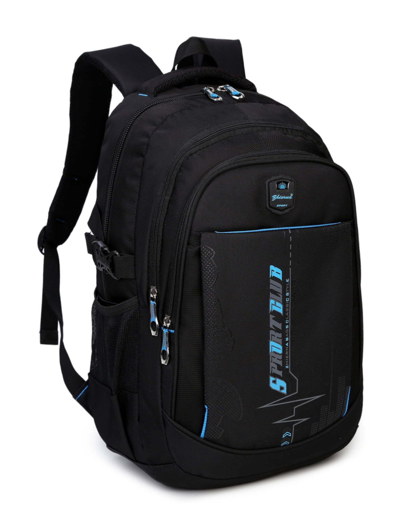 JiaYou Girl Geometric Printed Primary Junior High University School Bag  Bookbag 3pcs Backpack Sets(2# Blue-3pcs,35 L)