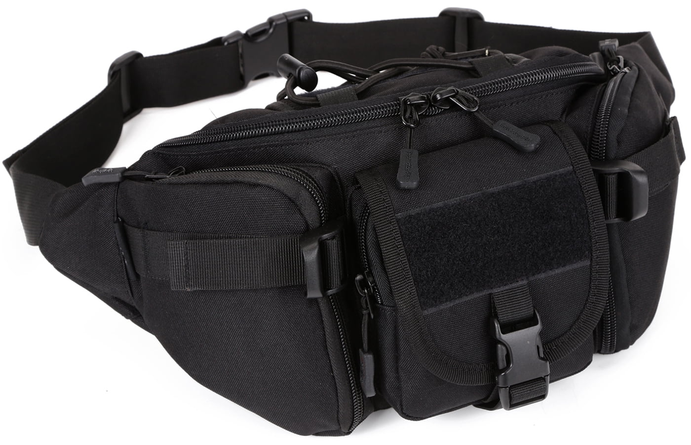 Forestfish Black Fanny Pack for Mens Women,Crossbody Fanny Packs with