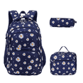 thumbnail image 1 of Forestfish 3-Piece Backpack Set for School,Large Capacity Teen Backpack with Insulated Lunch Bag & Pencil Case,Waterproof with Laptop Compartment & Side Pocket(Daisy A/Blue), 1 of 7