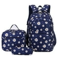 thumbnail image 1 of Forestfish Blue Daisy School Backpacks Set for Teen with Lunch Bag Water Resistant Lightweight Large Books Bag, 1 of 7