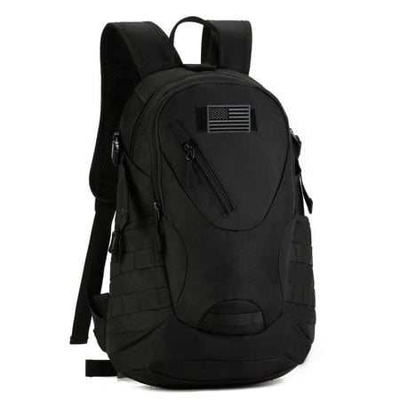 Forestfish Mens 20L Nylon Waterproof Travel Backpack Waterproof Lightweight, Black