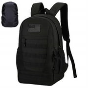 Forestfish Mens Backpacks for Travel With Rain Cover,Laptop Backpacks 35L Nylon Waterproof Lightweight Travel Backpack Carry on for Mens and Women Black