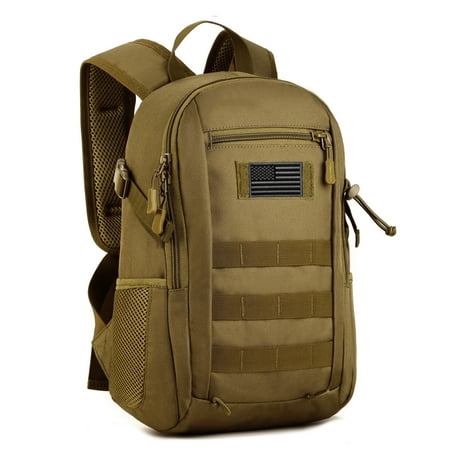 Forestfish Mens Backpacks for Travel,Laptop Backpacks 12L Nylon Waterproof Lightweight Travel Backpack Carry on for Mens and Women Brown