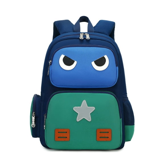 Forestfish Mini Backpacks ,Cute Backpacks Book Bags (Robot)Blue+Green