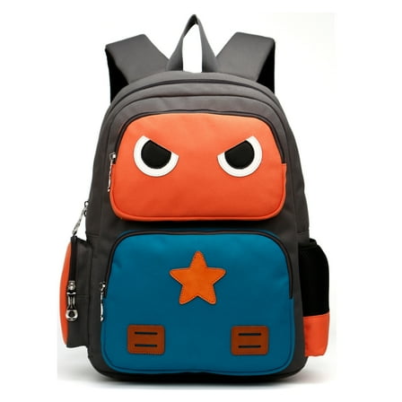 Forestfish Mini Backpacks ,Cute Backpacks Book Bags (Robot) Orange