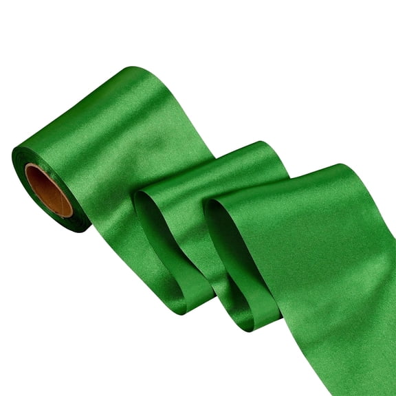 THEGLY Forest Green Satin Ribbon 4 Inch 25 Yards Fabric Large Silk Ribbon for Gift Wrapping Opening Chair Sash Table Hair Car Bows Sewing Craft