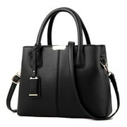 XHSHGFBI Handbags for Women,Purses and Handbag Ladies PU Leather Top Handle Satchel Shoulder Tote Crossbody Bag Black Bags