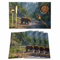thumbnail image 1 of Forests Bears Placemats Set of 4 Modern Art Mountain Animals Watercolor Place Mats Indoor Wipeable Table Mats Washable Cloth Dining Table Placemats for Kitchen Holiday Party Home Decor 13x19 Inch, 1 of 9