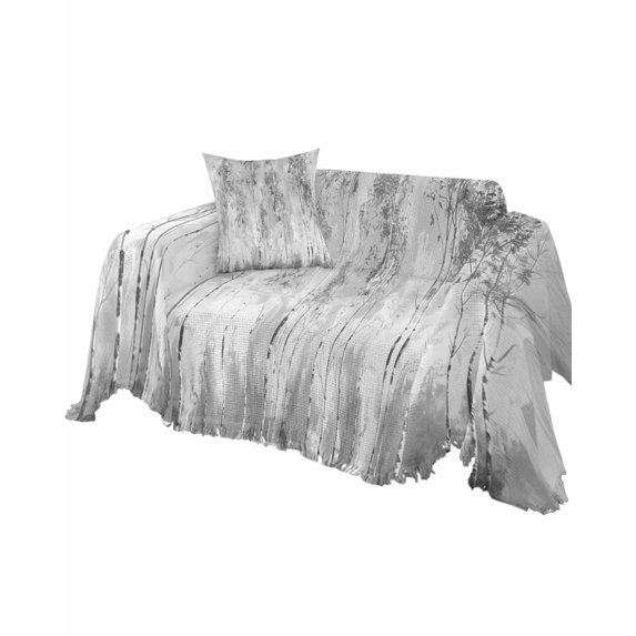 Forests Tree Sofa Couch Covers for Dog,Washable Sofa Throw Cover Single Slipcovers for Armchair,Abstract Oil Painting Shabby Chic Grey Street Art Couch Protector Towel Blanket Medium 71x91
