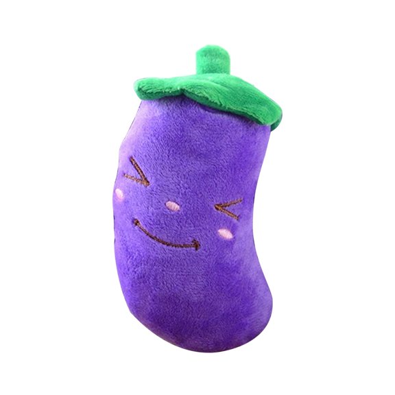 Forestwhale 6.3" Vegetable Shaped Plush Squeaky Pet Toy Interactive Chew Toy for Dogs & Cats Soft Puppy Teething Toy for Boredom Relief Training