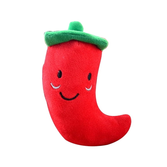 Forestwhale 6.3" Vegetable Shaped Plush Squeaky Pet Toy Interactive Chew Toy for Dogs & Cats Soft Puppy Teething Toy for Boredom Relief Training