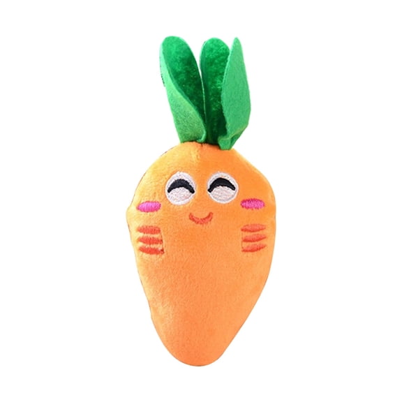Forestwhale 6.3" Vegetable Shaped Plush Squeaky Pet Toy Interactive Chew Toy for Dogs & Cats Soft Puppy Teething Toy for Boredom Relief Training