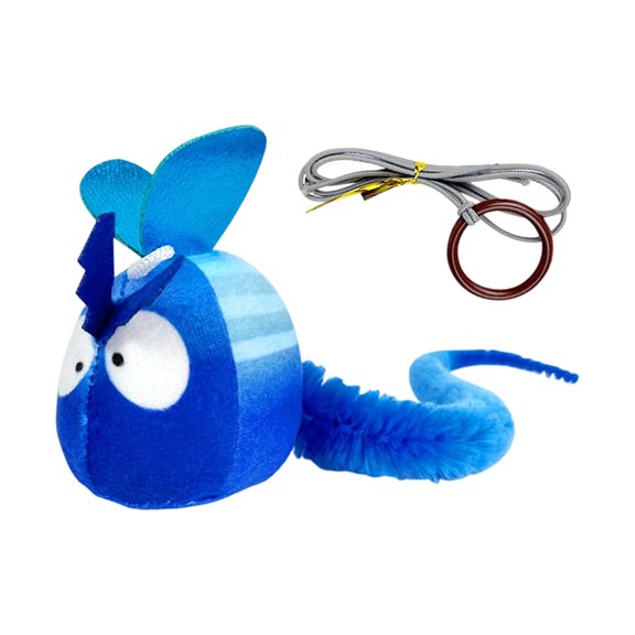 Forestwhale 9.8" Bee Shaped Hanging Interactive Cat Toy with Squeaker Electric Plush Cat Toy with Crinkle Sound