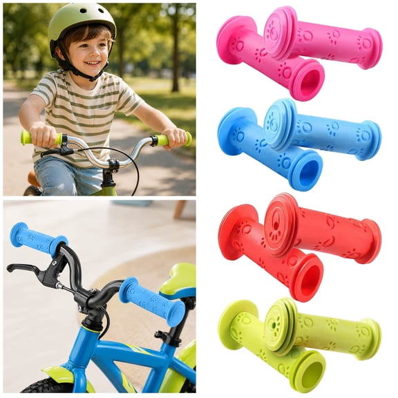 Forestwhale Bicycle Handlebar Grips Universal Waterproof Ergonomic Bike Grip Covers for Kids Balance Bike Non- Soft Rubber Handlebar Sleeves