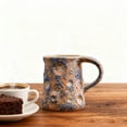 thumbnail image 1 of Forestwhale Blue Glazed Vintage Ceramic Mug with Handle for Cappuccino Milk Coffee Tea Creative Handcrafted Drinkware 9oz Unique Coffee Mugs Gift for Mom Wife, 1 of 6