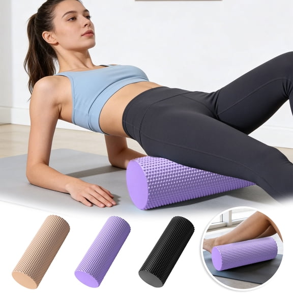 Forestwhale EVA Soft Foam Roller for Yoga & Exercise High Density Massage Roller for Muscle Recovery Compact Fitness Roller for Home Gym