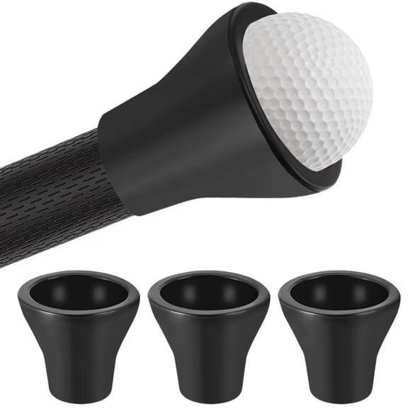 Forestwhale Golf Ball Picker with Rubber Suction Cup Easy Pick Up Tool for Putter Lightweight Ball Retriever for Course Practice (Black)