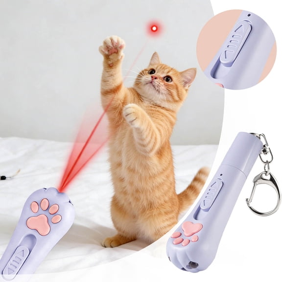 Forestwhale Interactive Cat Play Toy 3.0in Cat Paw Projector Teaser with Multiple Patterns USB Rechargeable Bonding Reduces Destructive Behavior