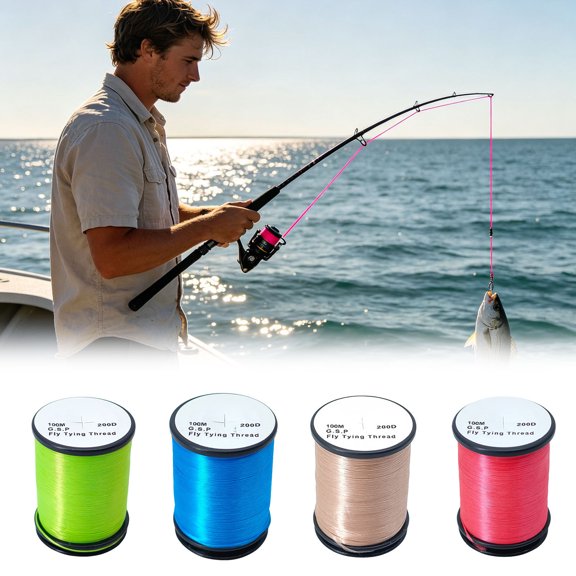 Forestwhale Silk GSP Tying Thread Spool Strong Fishing Fly Tying Thread for Dry Flies Nymphs Splittable Flat Thread for Fly Tying 100M