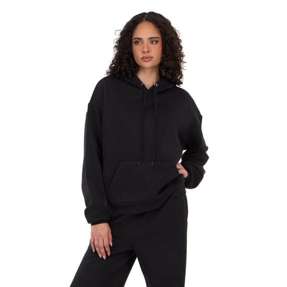 Forever 21 Women's Black Hoodie for Women, Oversized Black Hoodie Sweatshirt,L