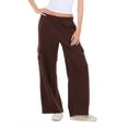 thumbnail image 1 of Forever 21 Women's Brown Cargo Oversized Wide-Leg Sweatpant, Cargo Pocket Design for Athleisure & Lounging,XL, 1 of 6