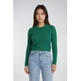 thumbnail image 1 of Forever 21 Cable Knit Cropped Sweater, Color-Green, Size-Xs, 1 of 5