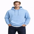 thumbnail image 1 of Forever 21 Drawstring Fleece Hoodie, Color- Blue Finch, Size- Xl, 1 of 5