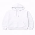 thumbnail image 1 of Forever 21 Drawstring Fleece Hoodie, Color- White, Size- L, 1 of 5