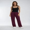 thumbnail image 1 of Forever 21 Drawstring Relaxed Fit Pants, Color- Burgundy, Size- S, 1 of 6