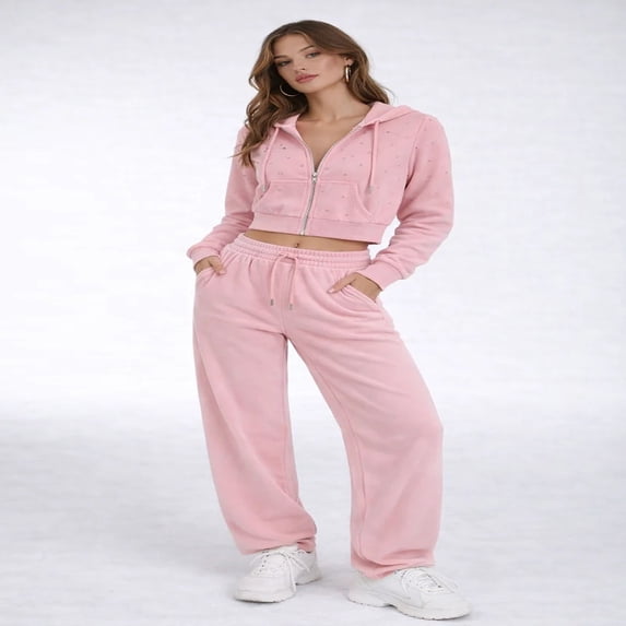 Forever 21 Drawstring Relaxed Fit Pants, Color- Pink, Size- S