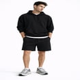 thumbnail image 1 of Forever 21 Fleece Drawstring Shorts, Color- Black, Size- L, 1 of 5