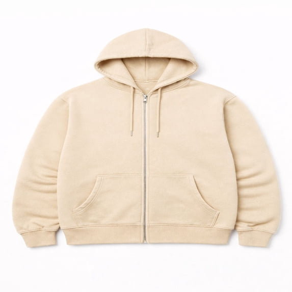 Forever 21 Fleece Zip-Up Hoodie, Color- Incense, Size- S