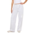 thumbnail image 1 of Forever 21 Women's Grey Low-Rise Sweatpant, Wide-Leg with Lace & Stripe Trim,XS, 1 of 6